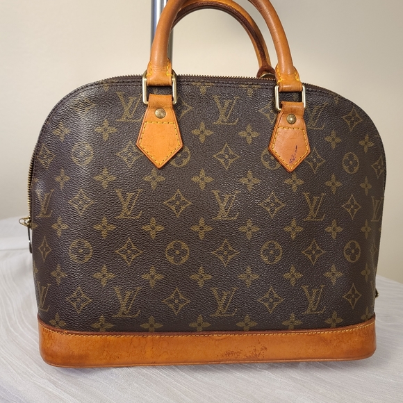 Louis Vuitton Alma Hand Brown Monogram Canvas Satchel - Picture 15 of 16